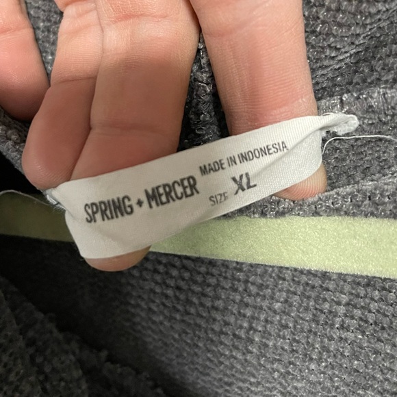 Spring Mercer Funnel Neck Pullover Sweater Grey Gray Sz XL Chenille Sweater - Picture 3 of 3